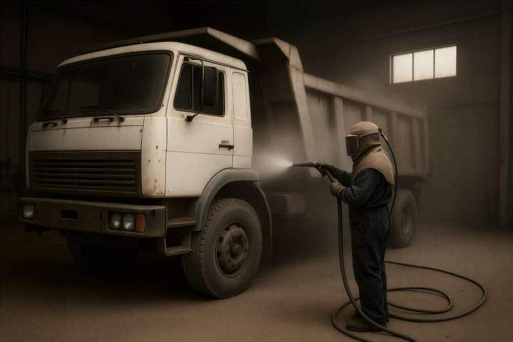 Truck body sandblasting Mississauga